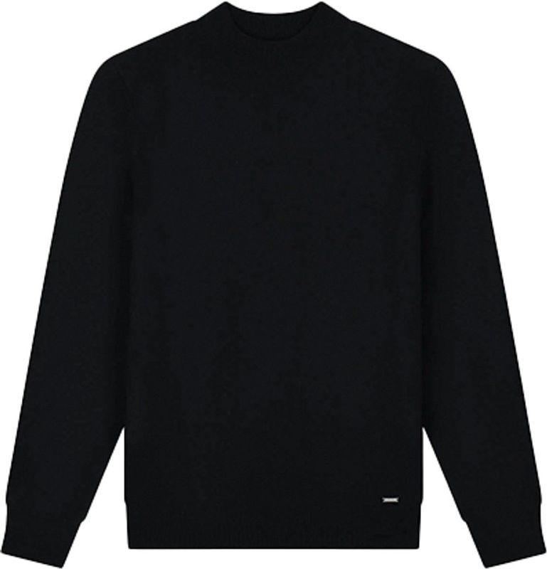 Malelions Knitted Mockneck Sweater - Black XS