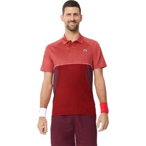 Lacoste Polo Shirt Sport Novak Djokovic Ultra-Dry Heren Roze Rood