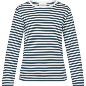 SISTERS POINT Hico-ls - Dames Top - Pine/cream - Maat XS