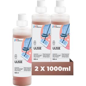 Sile Chemicals ULISSE Schrobmachine & Mop Vloerreiniger – Magnolia – Fles 2x 1000ml – Professioneel – Lage Schuimvorming – Concentraat – HACCP Geschikt