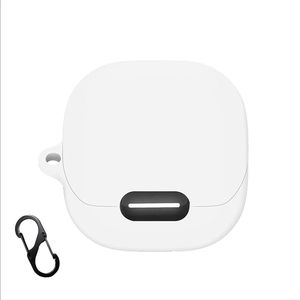 Optimaliseerde siliconen hoes voor draadloze oortjes - Wit, ultradun en anti-val. Beschermt tegen vuil. Compatibel met SoundCore Liberty 4 NC.