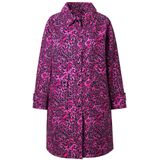 Angel of Style Angel of Style - Dames - Mantel gekleurd luipaardpatroon drukknopen - Hibiscusrood - Maat 42