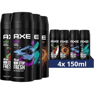 AXE Deodorant Bodyspray Mix Geschenkset - 4 stuks - Voordeelverpakking