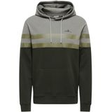 Only & Sons - Onsthor Reg Sweat Hood Cs - Trui - Castor Gray/Olive Night