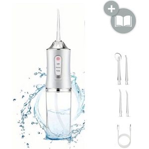 BeautyFitXL® - Waterflosser PRO - Monddouche - Draadloos - Water Flosser 4 Opzetstukken - Incl. Opbergbag - Wit