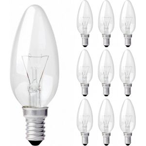 10 stuks Philips Gloeilamp Helder Kaars 25W E14