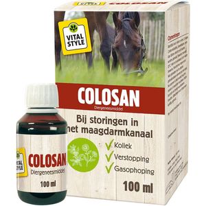 VITALstyle Colosan - Paarden Supplement - Eerste Hulp Bij Storingen In Het Maagdarmkanaal - Met o.a. Levertraan & Anijsolie - 100 ml