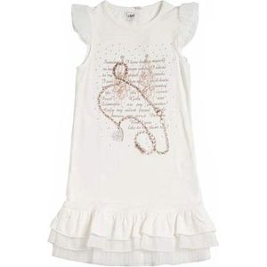 iDO Meisjes Jurk - Cream - Maat 128