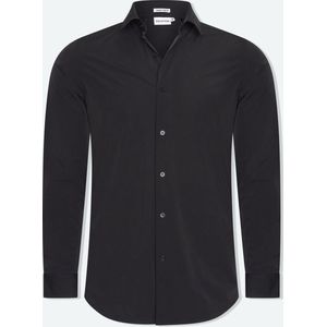 Solution Clothing Felix - Casual Overhemd - Kreukvrij - Lange Mouw - Volwassenen - Heren - Mannen - Zwart - XXL