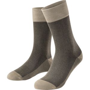 Schiesser selected premium sokken stripe bruin - 45-46