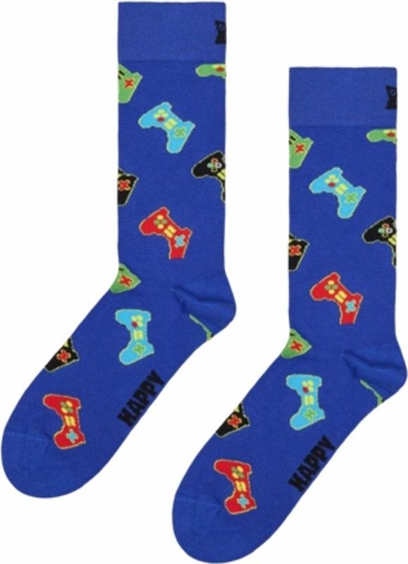 Happy Socks - Controller - Huissokken - Blauw - Versterkte Hiel en Teen