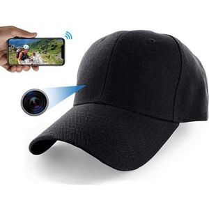 NannyCam Baseball Cap Spycam - Full HD - WiFi - Zwart - 32GB SD-kaart