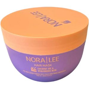 Nora Lee Haarmasker - Anti-frizz & Shine | 1x 250ml - Kokosnootolie & Hyaluronzuur | Deepconditoner
