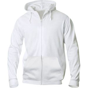 Clique Basic Hoody Full Zip 021034 - Wit - 4XL