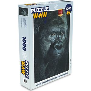 Puzzel Close up portret van een grote Gorilla - Legpuzzel - Puzzel 1000 stukjes volwassenen