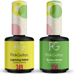 Pink Gellac Voordeelbundel Gelnagellak - Lightning Yellow en Groovy Green