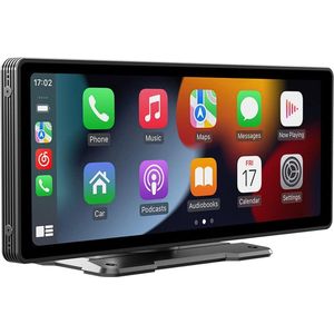 Touchscreen Draadloze Draagbare Auto Stereo Systeem - Bluetooth Connectiviteit - Android Auto Integratie - Handsfree Bellen - Muziekstreaming - USB/AUX Uitgang - Zwart - 9.3 inch