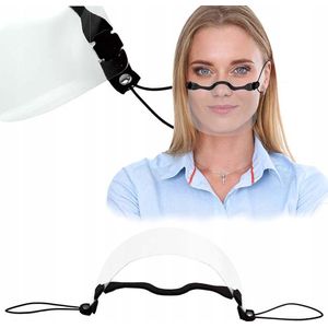4 x Stuks - Spatmasker - Veiligheid Vizier- Gelaatsscherm- Hygiëne Veiligheid- Face shield- Spatmasker - Gelaatscherm - Beschermkap - mondkapje- Mondmasker- Herbruikbaar - Transparant Mondkapje