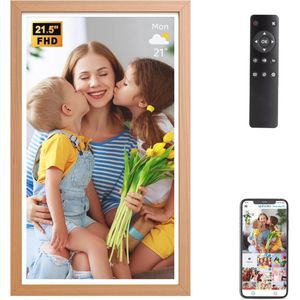 Digitaal Fotolijstje 54,5 cm - Slimme Fotomoader met 1920 x 1080 FHD IPS Scherm - WiFi, 32 GB, en Afstandsbediening