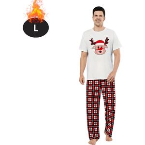 Nivard Kerst Pyjama - Heren - Kerstpyjama - Mannen - Slaapkleding Volwassenen - Set - Broek - Shirt - Christmas - Maat L