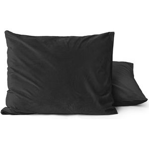 Zavelo Easy All-in-one-Dekbed Velvet Kussenslopen Zwart (2-stuks)