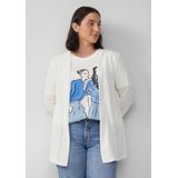 s.Oliver - Gebreid Vest - Ecru - Knitwear - Driekwart Mouw