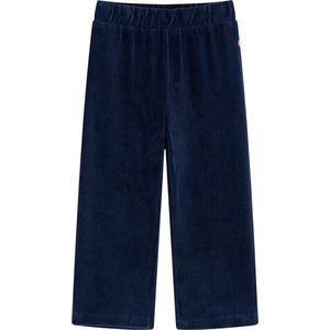 vidaXL - Kinderbroek - 92 - ribfluweel - marineblauw