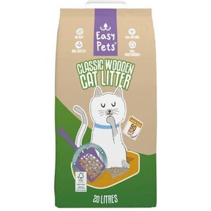 90x20 ltr Easypets biodegradable classic houtkorrels kattenbakvulling kattenbakvulling