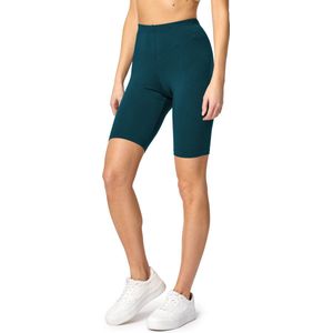 Bellivalini BLV-BLV50-149-LE Dames Leggings - Sport - Vrijetijdsbroek - Kort - Viscose - Sporbroek - Yogabroek - Smaragdgroen - XS