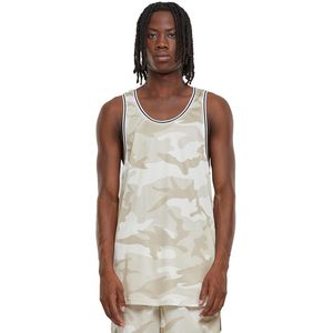 Urban Classics Camo Mesh tanktop voor heren, verkrijgbaar in vele verschillende kleuren, maten S tot 5XL, Simplesandcamo, S