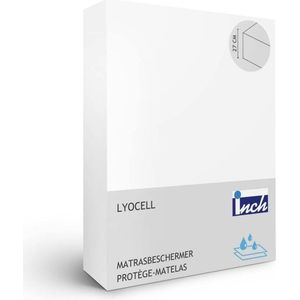 Inch Matrasbeschermer - Lyocel - (hoekhoogte 27 cm ) White - B 160 x L 220 cm - Lits-jumeaux Luchtdoorlatend/Waterdicht - Geschikt voor Standaard Matras - DHTENPUCC160220-B 160 x L 220 cm