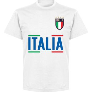Italië Squadra Azzurra Team T-Shirt - Wit - Kinderen - 140