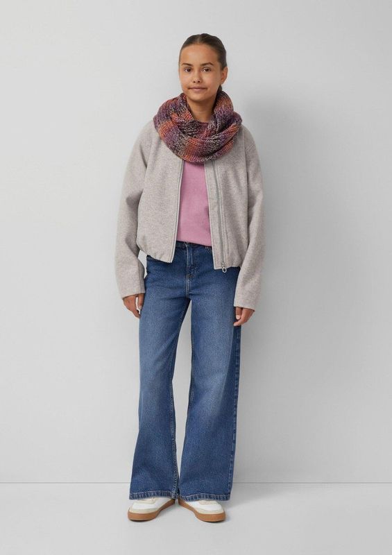 T-shirt - Boxy Fit - Lange Mouwen - Getextureerde Katoenen Jersey