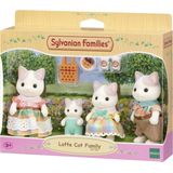 Sylvanian Families 5738 Familie Latte Kat- 4 fluweelzachte speelfiguren