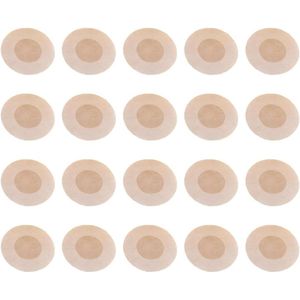 Allecto plus - Wegwerp tepelstrips voor mannen en vrouwen, 30 stuks, ademend, onzichtbaar, 15 paar, rondvormig