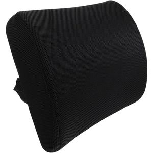 Memory Foam Lendenkussen - Lendensteunkussen - 32*34cm - Steunkussen - Rugkussen - Houdingcorrector - Autostoel - Thuiskantoorstoel - Geschikt voor kantoor, autostoel, thuis, bestuurder, student (zwart)