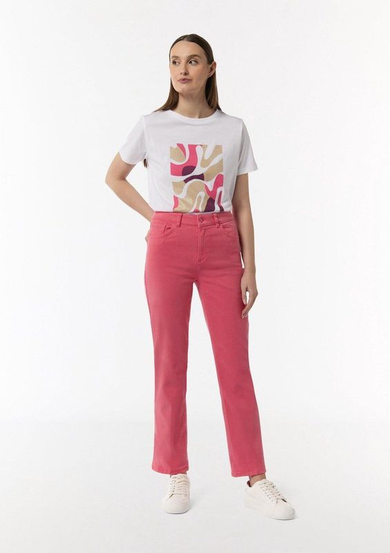 comma - Slim-fit Broek - Met Uitlopende Pijpen