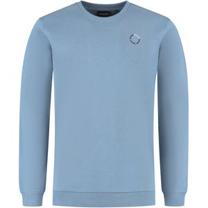 Ballin Amsterdam - Heren Regular fit Sweaters Crewneck LS - Mid Blue Grey - Maat M