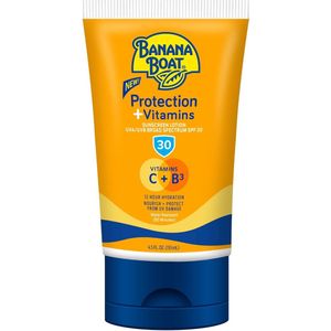 Banana Boat Protection + Vitaminen Zonnebrandcrème SPF 30 | Hydraterende zonnebrandcrème met Niacinamide, vitamine C en B3 | Lotion 133ml