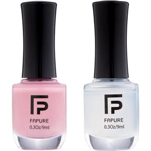 Fapure - Halal nagellak SET - Anemone Pink + Topcoat - 2x 9ml