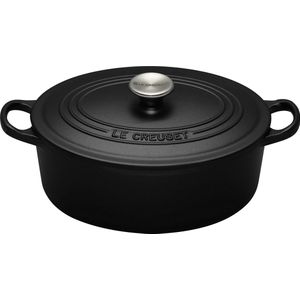 Le Creuset Tradition Braadpan - ovaal - 27 cm - Zwart