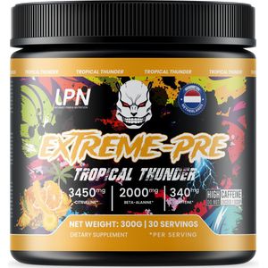 UPN Extreme Pre Workout – Tropical Thunder met 3450mg citrulline & 340mg cafeïne