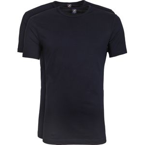 Suitable - Ota T-Shirt Ronde Hals Navy 2-Pack - Heren - Maat XL - Modern-fit