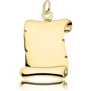 Juwelier Zwartevalk 14 karaat gouden perkamentrol hanger - 14.801.007