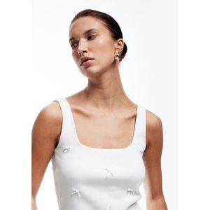 Vierkante kraag Mouwloos Tanktop