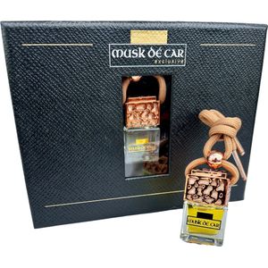 Musk dé Car Exclusive - Autoparfum hanger brons - BLACK OPIUM - oriëntaal - bloemig - Auto Geurverfrisser Parfum voor Dames en Heren