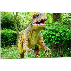 Forex - Groene Dinosaurus  - 120x80cm Foto op Forex