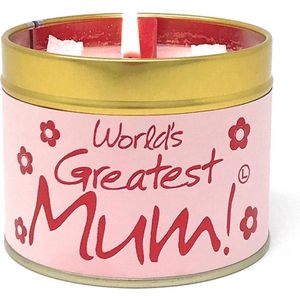 LILY FLAME - Geurkaars in blikje - World's Greatest Mum! - 35 branduren