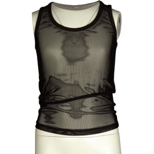 Papillon Sporttop Stretch Mesh Meisjes Polyamide Zwart Maat 140