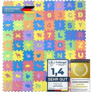 Kinderen Puzzelmat XXL - Spelen en Leren met Cijfers en Letters | Veilig Speeltapijt